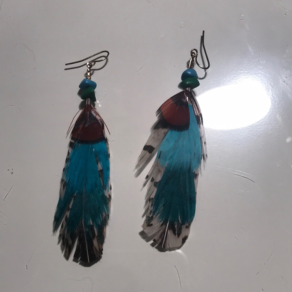 Feather earrings